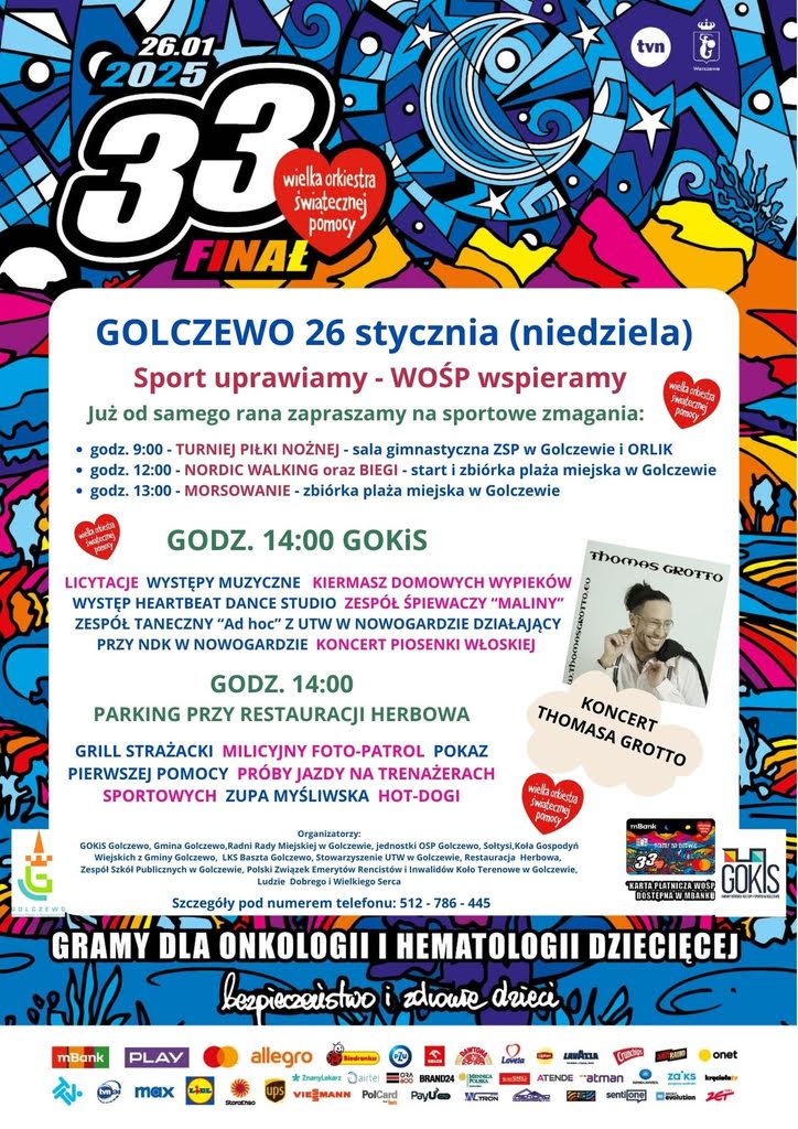 33 Finał WOŚP zobacz plany wydarzeń