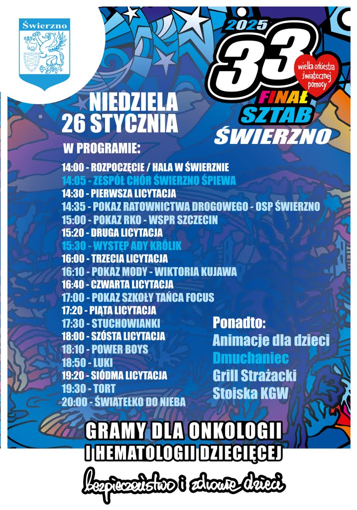 33 Finał WOŚP zobacz plany wydarzeń