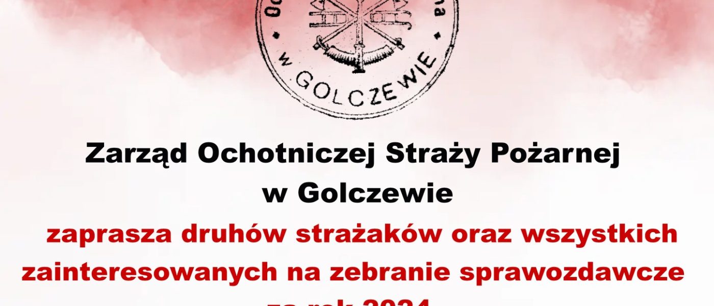 zebranie sprawozdawcze OSP Golczewo