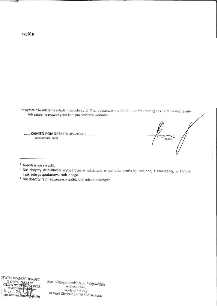 odprawa starosta malec