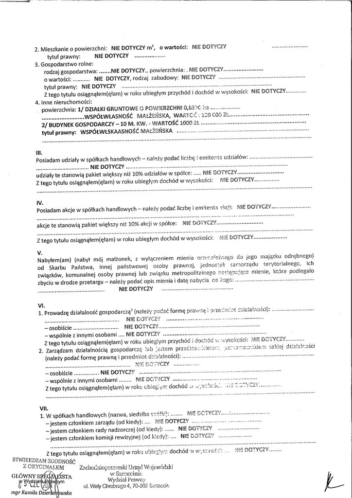 odprawa starosta malec