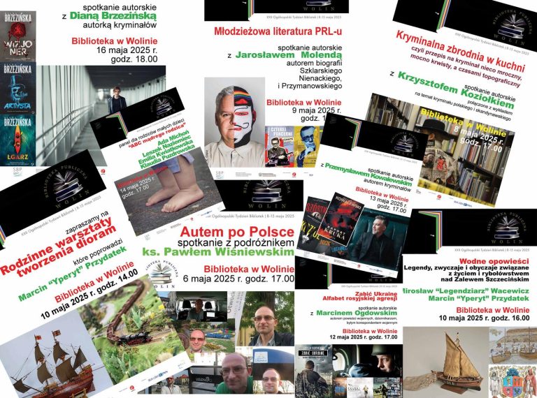 Biblioteka Publiczna Gminy Wolin zaprasza do wspólnego świętowania Ogólnopolskiego Tygodnia Bibliotek!