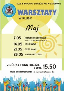 Warsztaty w Klubie 8 Batalionu Saperów MW – majowe spotkania z kreatywnością w Dziwnowie