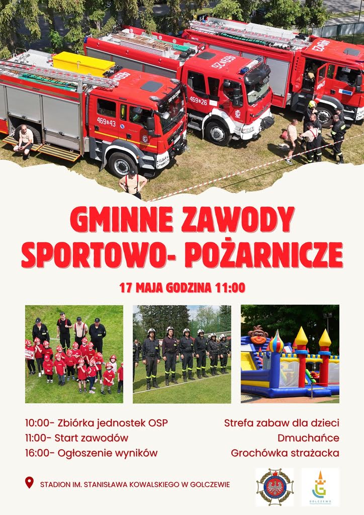 Gminne Zawody Sportowo-Pożarnicze w Golczewie – już 17 maja!