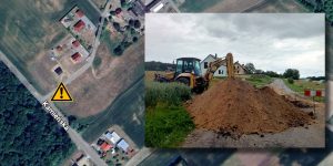 Mieszkańcy części ul. Kamieńskiej w Golczewie zablokowani hałdą ziemi i koparką