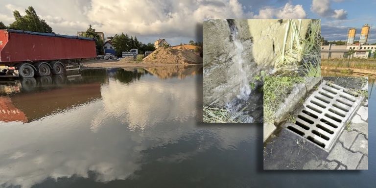 Strumyk z cementem wprost do kanalizacji. "Betonowe jezioro" firmy Derylak-BUD – zobacz film