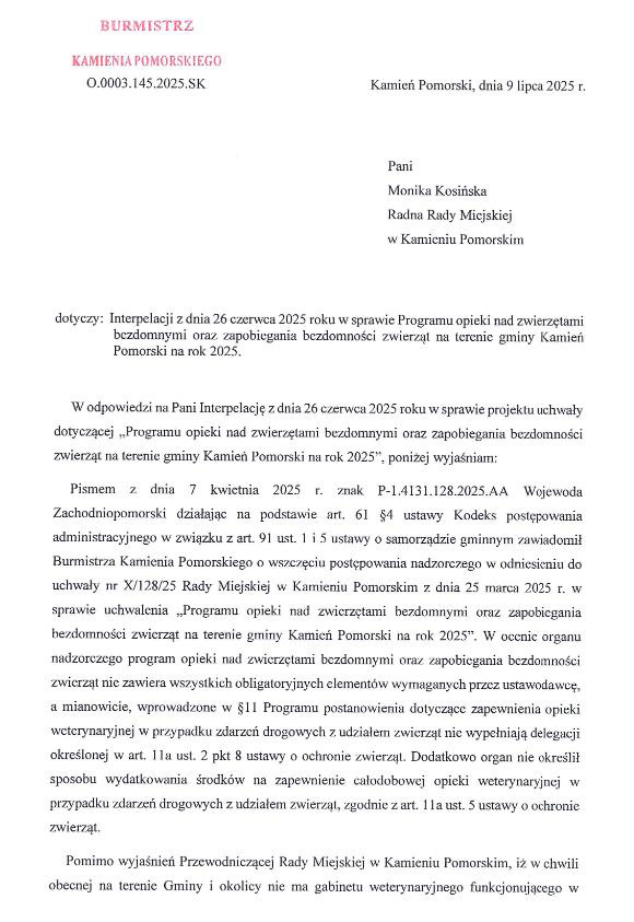 programu opieki nad zwierzętami nie będzie i już kuryłło