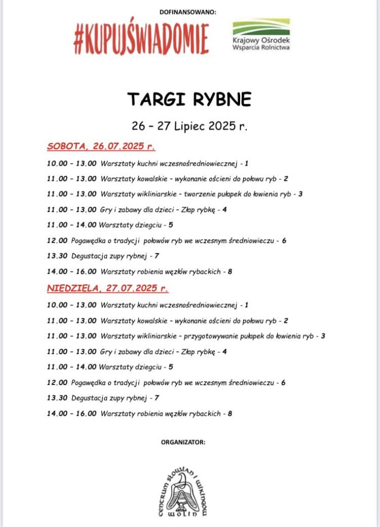 targi rybne w centrum słowian i wikingów