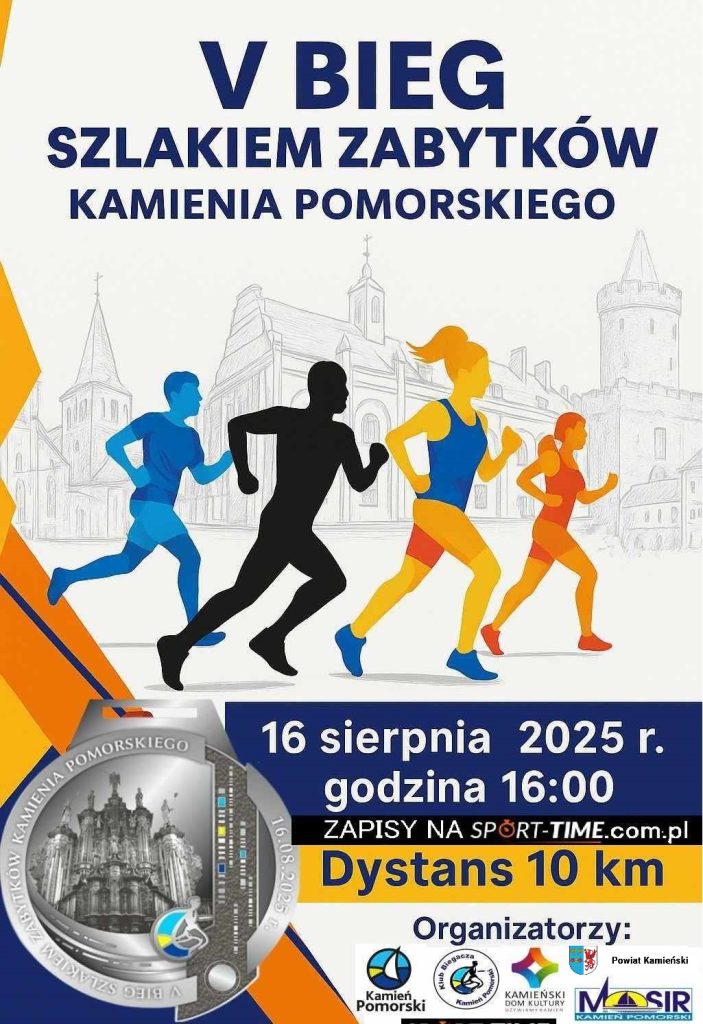 bieg szlakiem zabytków kamień pomorski