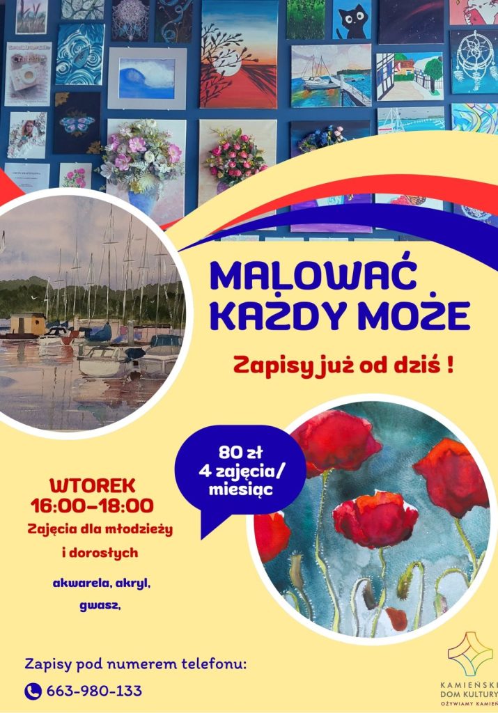 zajęcia plastyczne kamieński dom kultury
