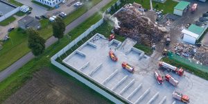 Pożar w Stacji Przeładunkowej Odpadów RXXI w Morkawicy