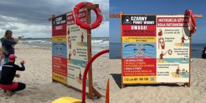 Czarne punkty wodne. Nowe tablice na plaży w Międzyzdrojach ostrzegają przed prądami zwrotnymi