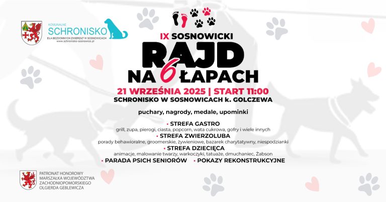 IX Sosnowicki Rajd na 6 Łapach — sport, integracja, pomoc zwierzakom!