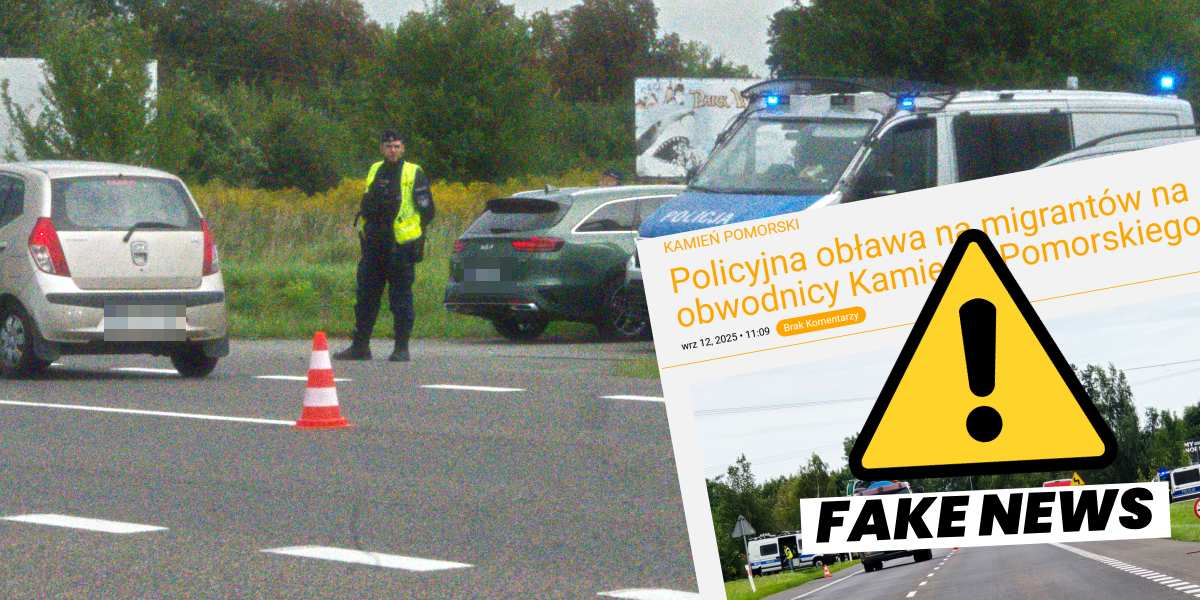 Policja dementuje fałszywe doniesienia o „obławie na migrantów” na kamieńskiej obwodnicy