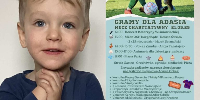 „Gramy dla Adasia” – charytatywny mecz i rodzinna impreza w Dargobądzu