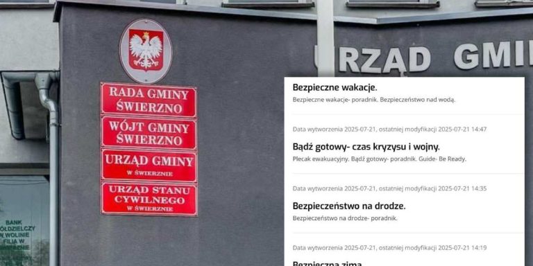 Jest reakcja na artykuł. Urzędnicy ze Świerzna zabrali się za zarządzanie kryzysowe