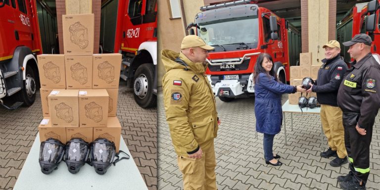 Nowe maski dla strażaków z Międzyzdrojów dzięki wsparciu GAZ-SYSTEM