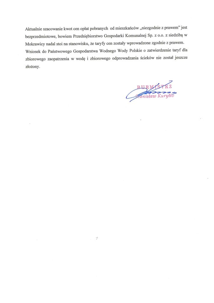 Kara za nielegalne stawki PGK za wodę i ścieki zapłacona co dalej