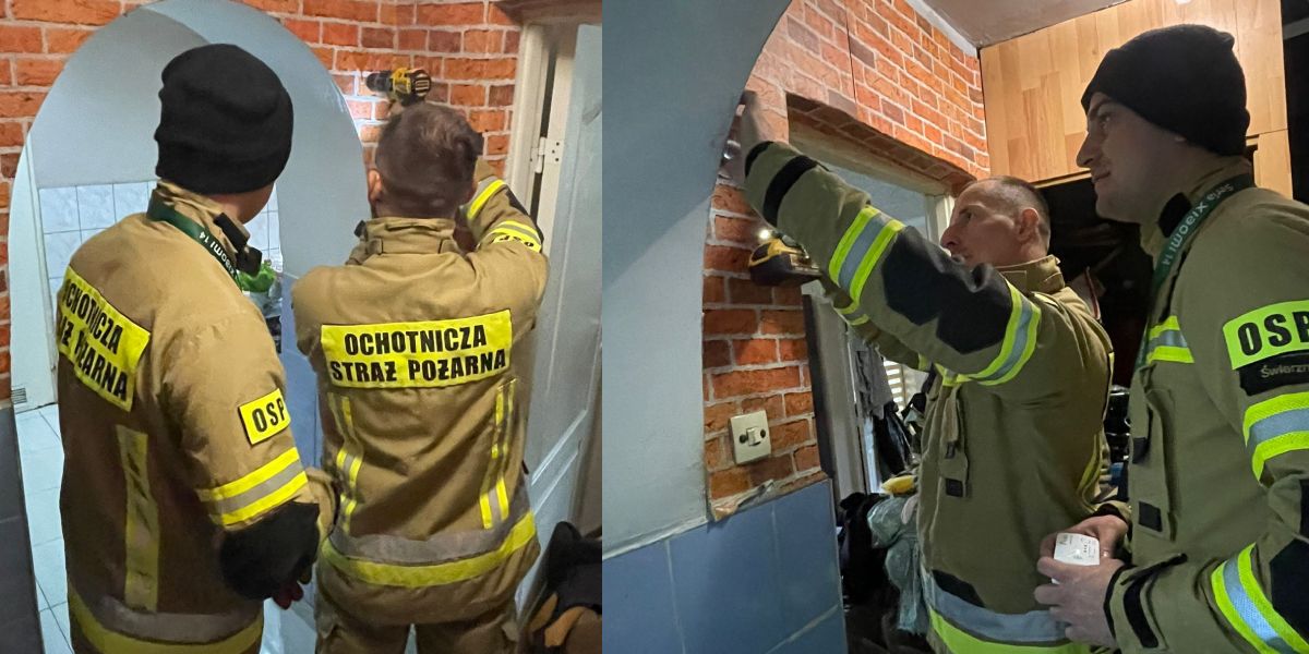 Strażacy z powiatu kamieńskiego montują darmowe czujki tlenku węgla w domach Mieszkańców