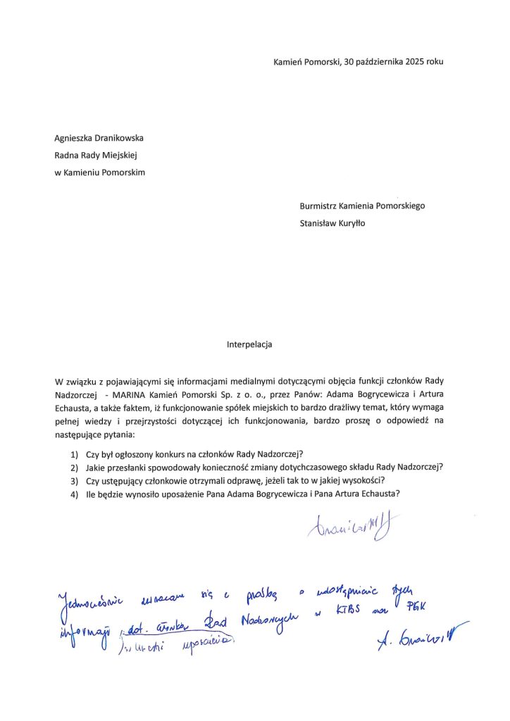 radna dranikowska zaczyna pytać o spółki gminne