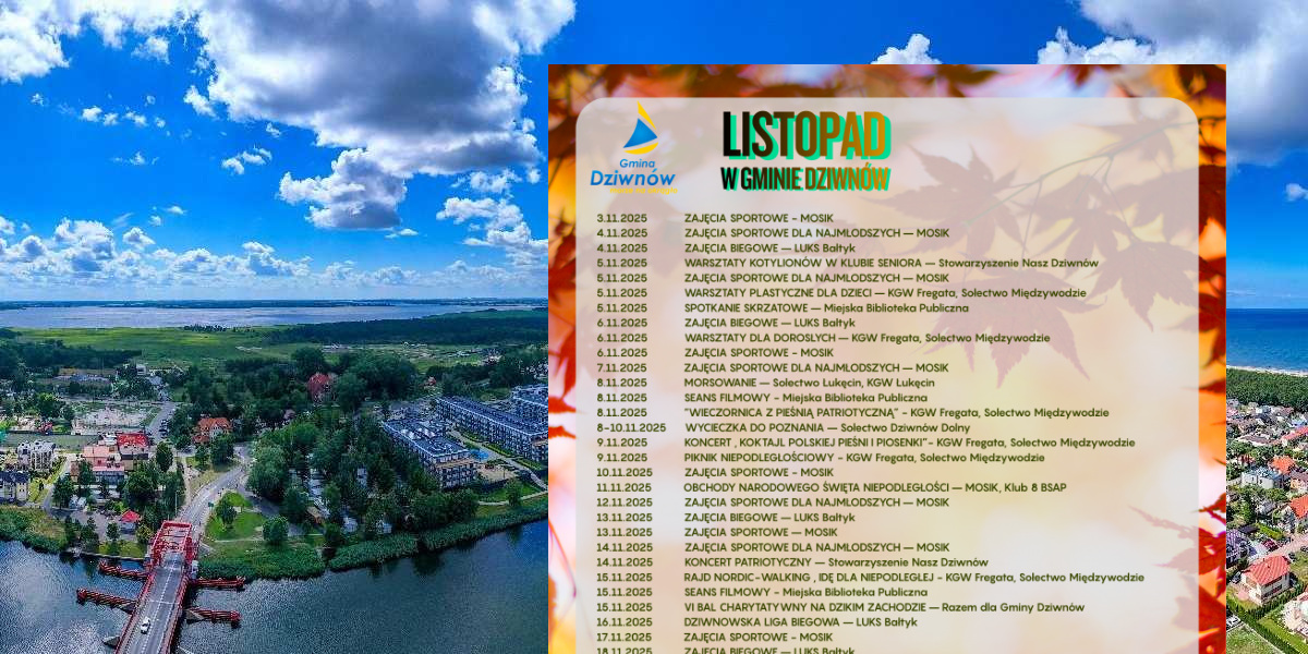Listopad pełen wydarzeń w gminie Dziwnów