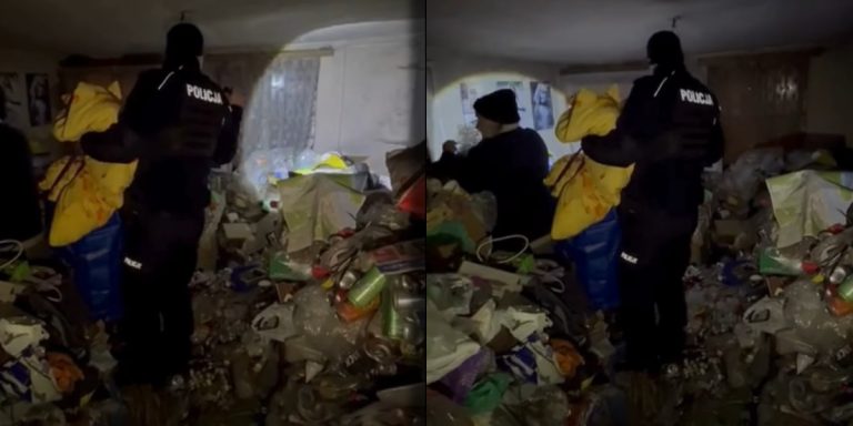 Policyjna pomoc dla 63-letniego mężczyzny podczas nocnych mrozów — nagranie